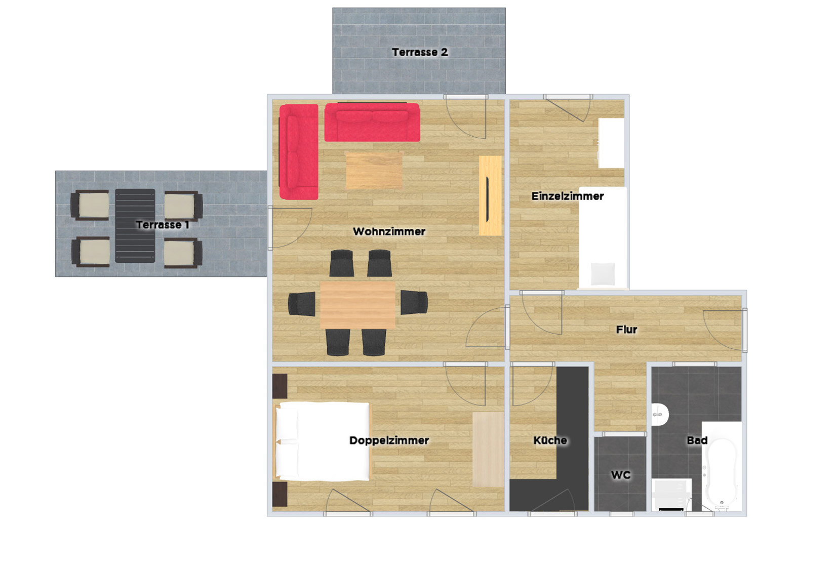 Grundriss - Ferienwohnung Kessler